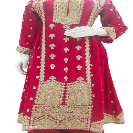 ROYAL MAROON CHINNON PEPLUM