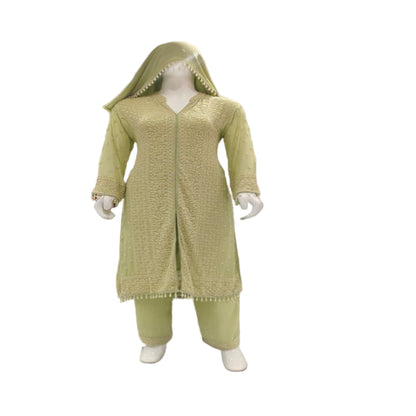 Pista Green Pulse Work Sherwani Suit