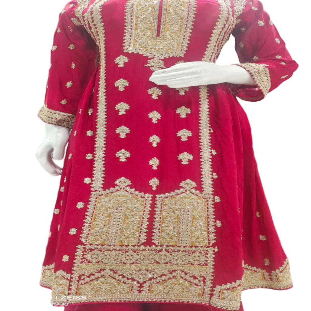 ROYAL MAROON CHINNON PEPLUM