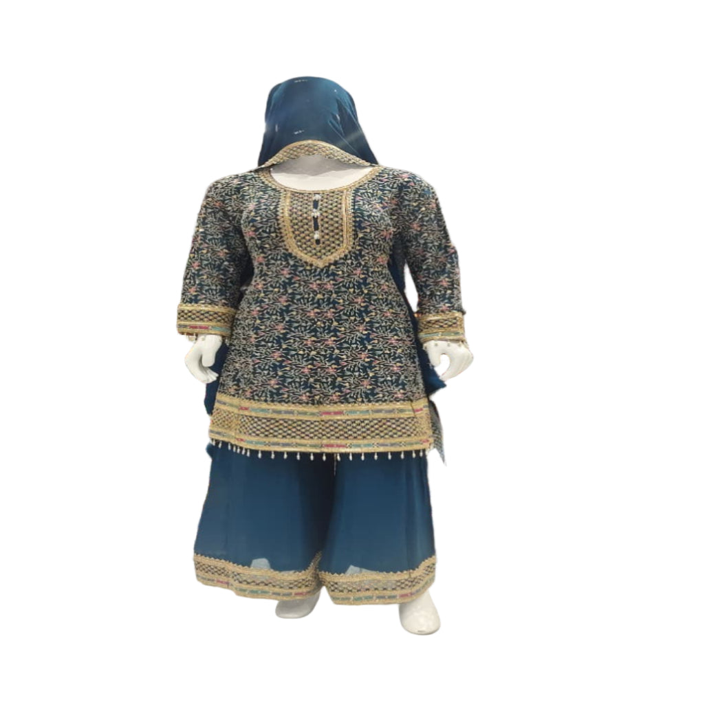 EXQUISITE BLUE CHINNON PLAZO