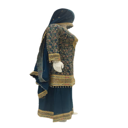 EXQUISITE BLUE CHINNON PLAZO